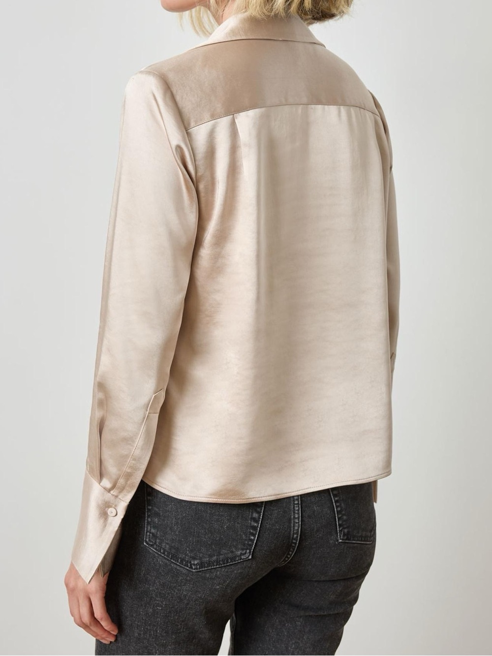 Lilla P Satin Button Down - Picture 4 of 10